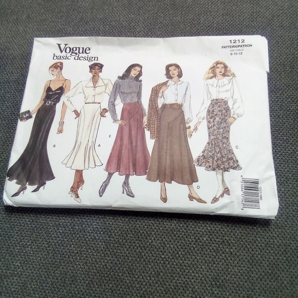 Vogue Sewing Pattern 1212 Women's Skirts Maxi Skirts Size 8-12 Uncut - Picture 1 of 1